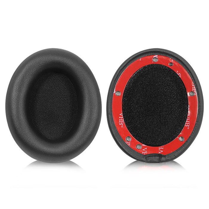 1 Pair For Beats Studio Pro Ear Cushions Protein Leather + Memory Foam Headphone Earpads - Black - 1