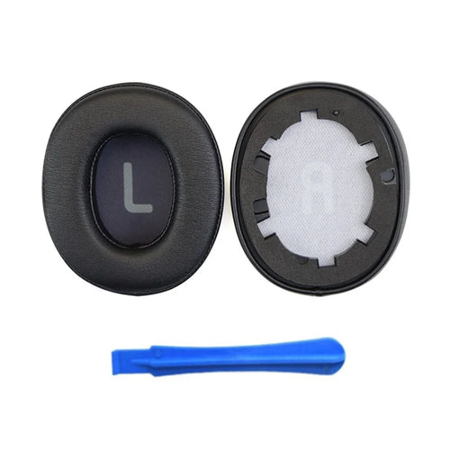 1 Pair For JBL TUNE 700BT / 710BT / 750BTNC / 760NC Protein Leather Earpads Cushions + Crowbar - Black - 1