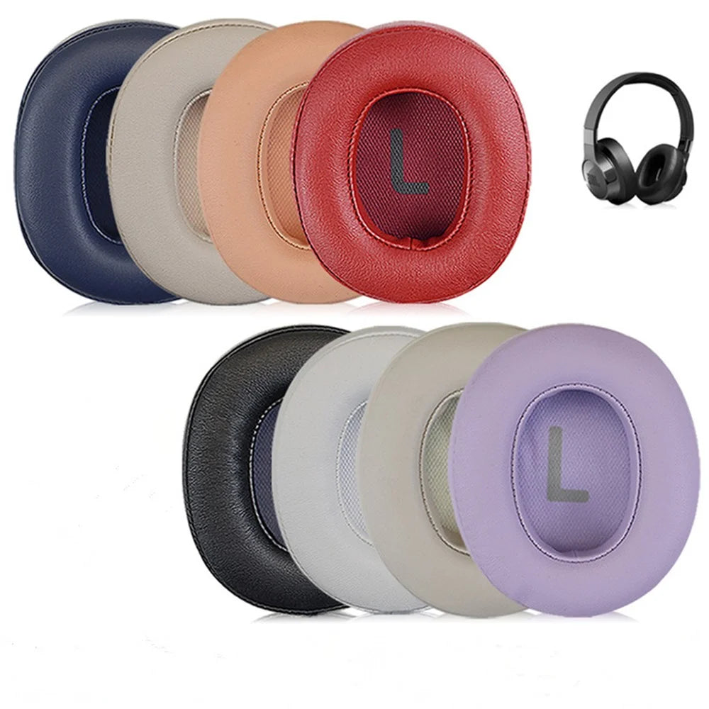 1 Pair For JBL TUNE 700BT / 710BT / 750BTNC / 760NC Protein Leather Earpads Cushions + Crowbar - Black - 4