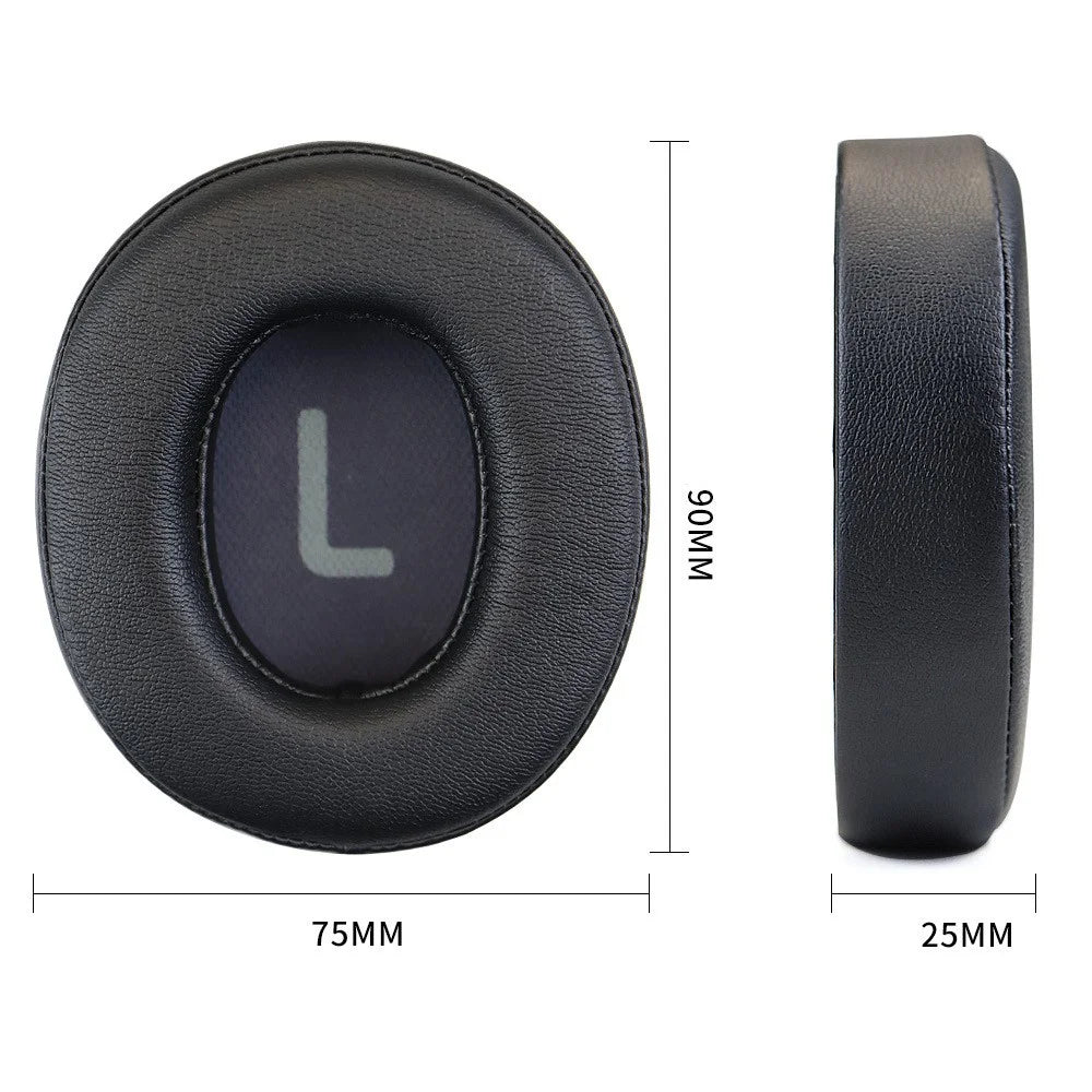 1 Pair For JBL TUNE 700BT / 710BT / 750BTNC / 760NC Protein Leather Earpads Cushions + Crowbar - Black - 5