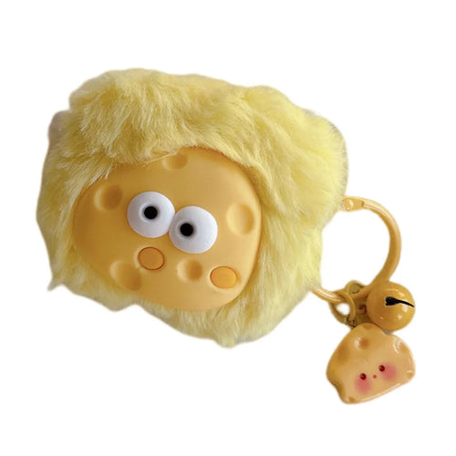For AirPods Pro 2 Cute Cheese Autumn Winter Plush Cover Bluetooth-compatible Earphone Protective Case - 1