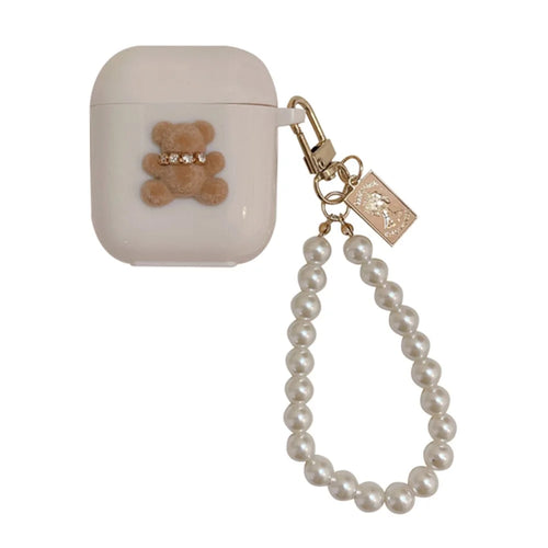 TPU Cover for Apple AirPods with Charging Case (2016) / (2019) / AirPods with Wireless Charging Case (2019) Cute Bear Earphone Case - Little Bear - 1