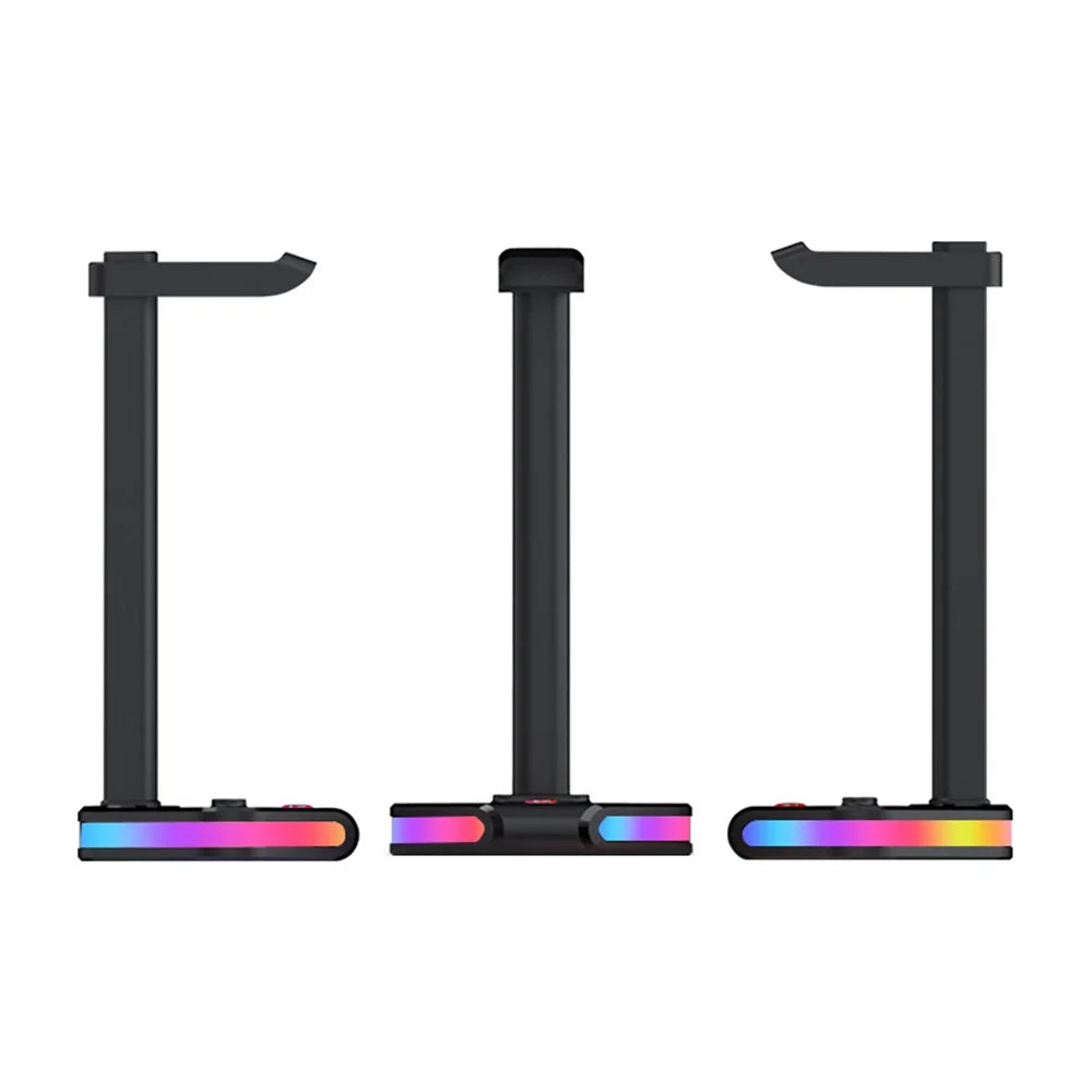 Q7 Headphone Desktop Stand Gaming Headset Holder Display Rack with RGB Light - 1