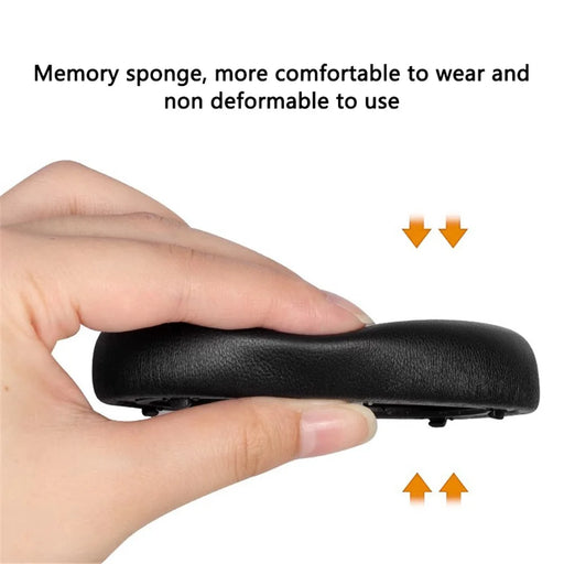 1 Pair Earpads for Bowers & Wilkins Px8 Protein Leather + Memory Foam Ear Cushions - Black - 2