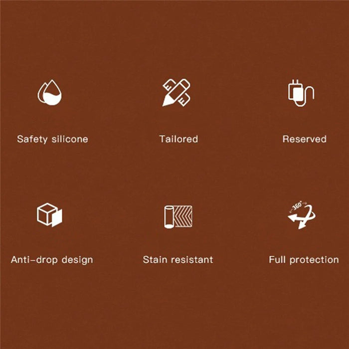 For Huawei FreeClip Wireless Charging Case Leather Cover Anti-drop Protector with Short Strap - Brown - 6