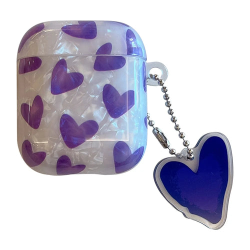 TPU Cover for AirPods with Charging Case (2016) / (2019) / AirPods with Wireless Charging Case (2019) Anti-drop Case - Purple - 1