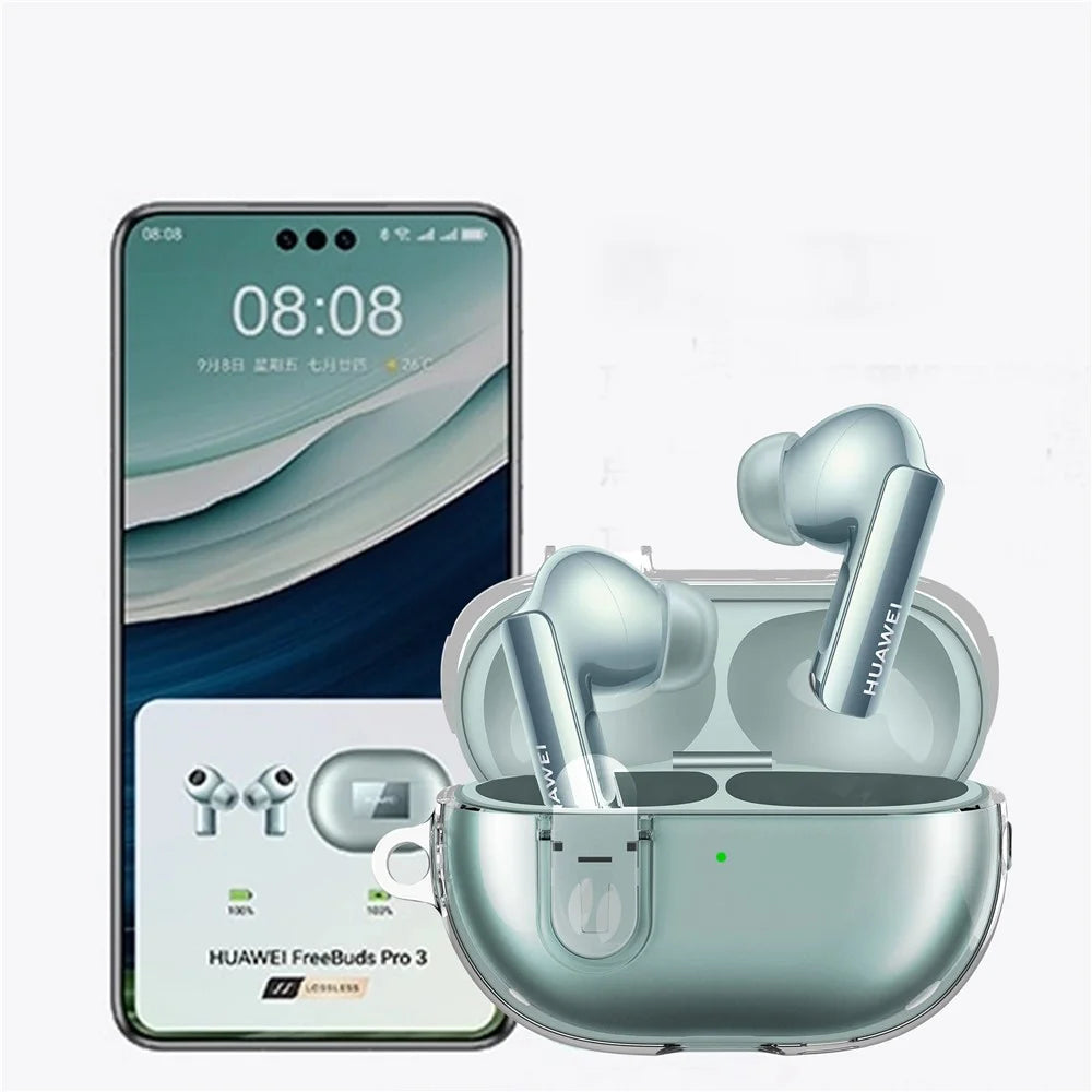 For Huawei FreeBuds Pro 3 Clear PC+TPU Case Bluetooth-compatible Headset Sleeve Cover - 2