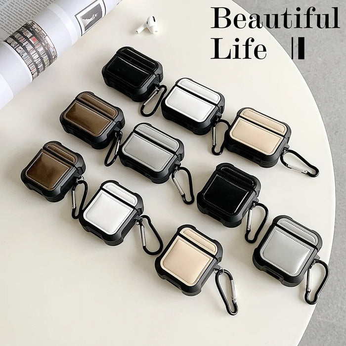 For AirPods Pro 2 / Pro Down Jacket Design TPU Cover Wireless Earphone Protective Case with Anti-lost Buckle - White - 7