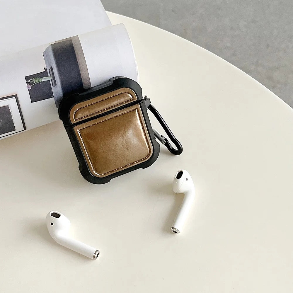 Earphone Sleeve for AirPods with Charging Case (2016) / (2019) / AirPods with Wireless Charging Case (2019) TPU Anti-drop Cover - Brown - 6