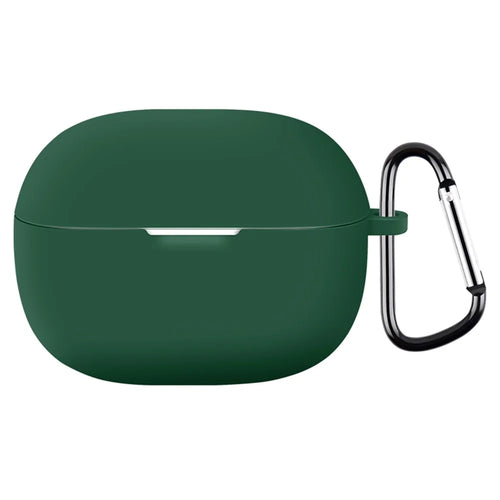 For Redmi Buds 5 Pro Silicone Case Earphone Cover Bluetooth-compatible Headphone Sleeve with Buckle - Midnight Green - 1