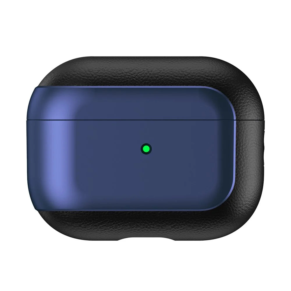For Apple AirPods Pro Earphone Case Electroplating Protective Cover with Lanyard - Blue - 2