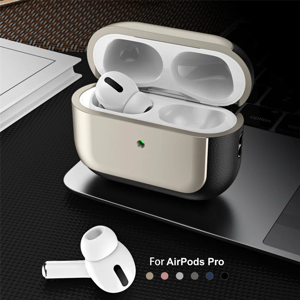 For Apple AirPods Pro Earphone Case Electroplating Protective Cover with Lanyard - Blue - 4