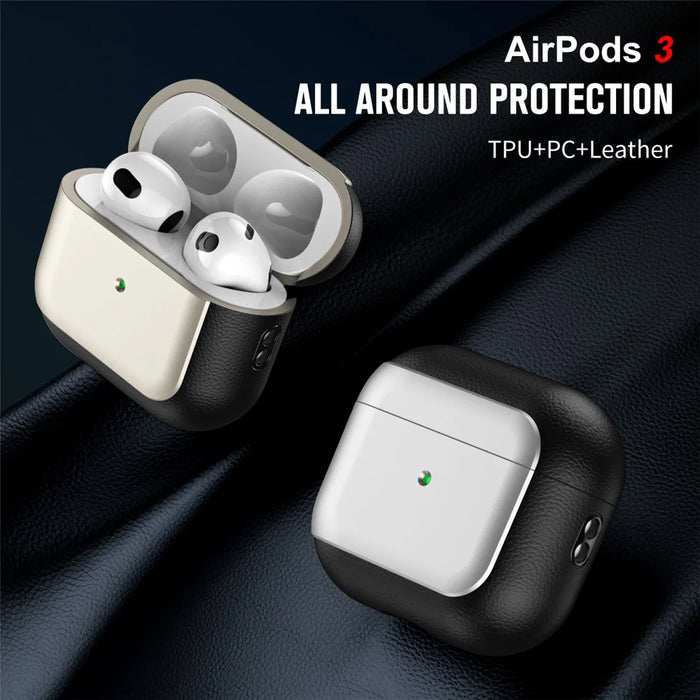 For Apple AirPods 3 Earphone Case Soft TPU Shockproof Cover with Lanyard - Titanium Grey - 2
