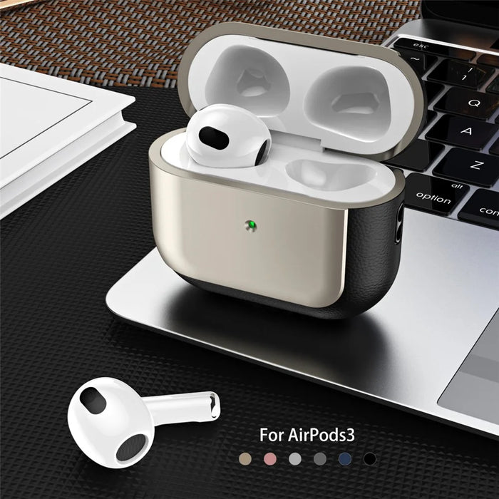 For Apple AirPods 3 Earphone Case Soft TPU Shockproof Cover with Lanyard - Titanium Grey - 6