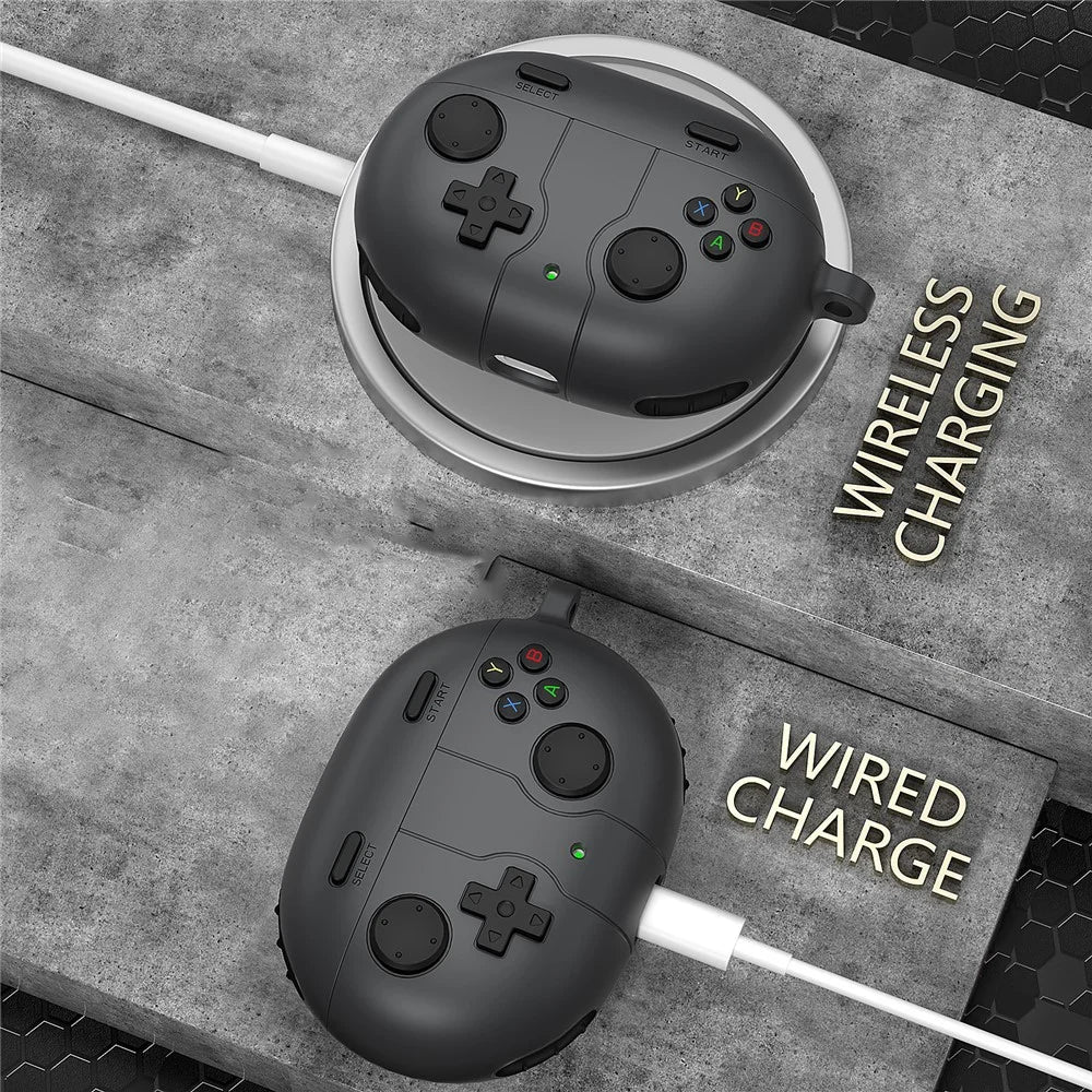 For Beats Studio Buds+ Wireless Earphone Silicone Case Protective Cover with Hanging Buckle - Dark Grey - 5