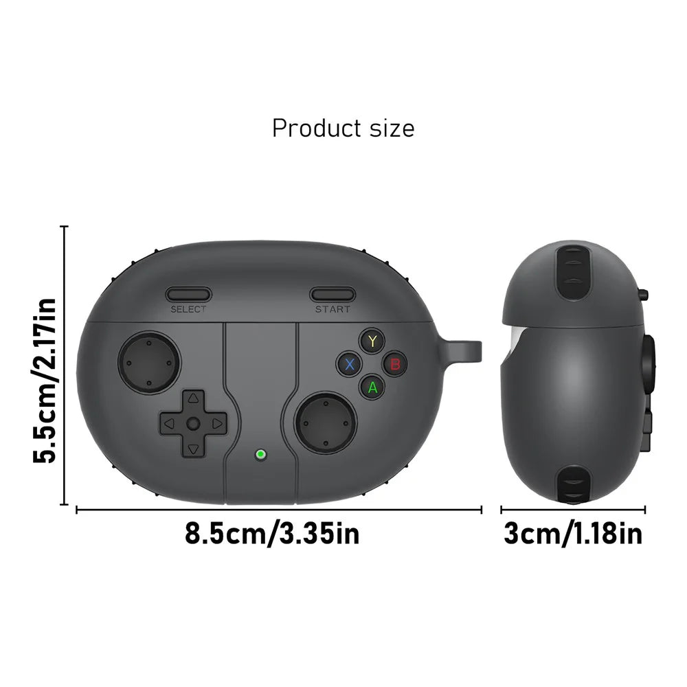 For Beats Studio Buds+ Wireless Earphone Silicone Case Protective Cover with Hanging Buckle - Dark Grey - 7
