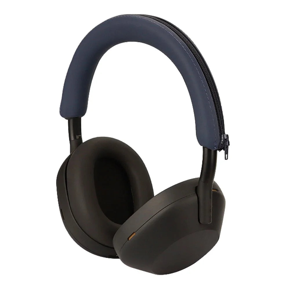 GJT-010 For Sony WH-1000XM5 Headphone Head Beam Cover Silicone Headband Sleeve - Dark Blue - 3