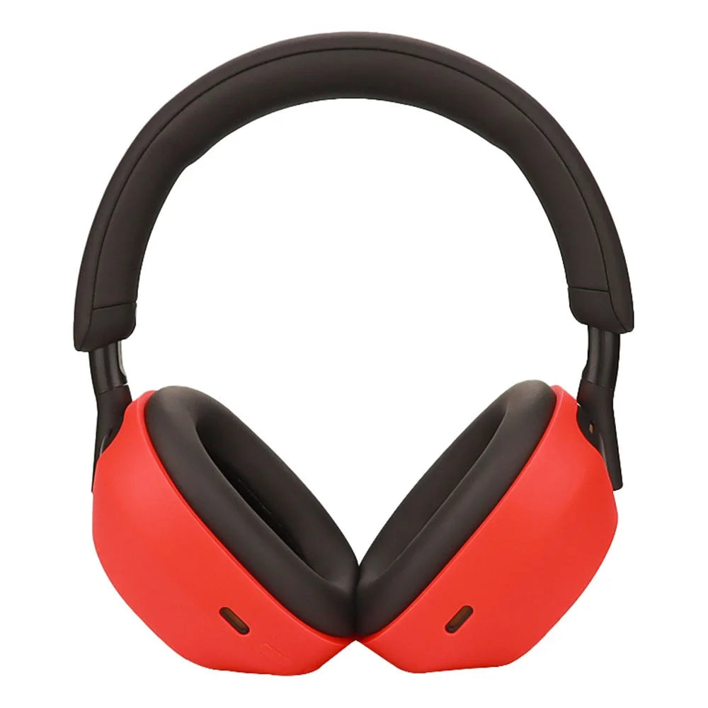 GJT-011 1 Pair For Sony WH-1000XM5 Headphone Earmuff Protective Case Silicone Cover - Red - 2