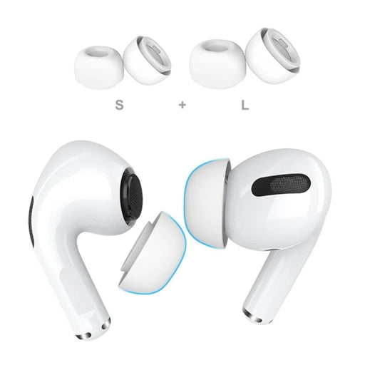 AHASTYLE WG86 2 Pairs Silicone Earphone Tips Replacement for Apple AirPods Pro 2, Size: S+L - 1