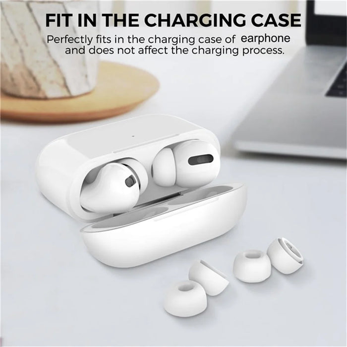 AHASTYLE WG86 2 Pairs Silicone Earphone Tips Replacement for Apple AirPods Pro 2, Size: S+L - 3