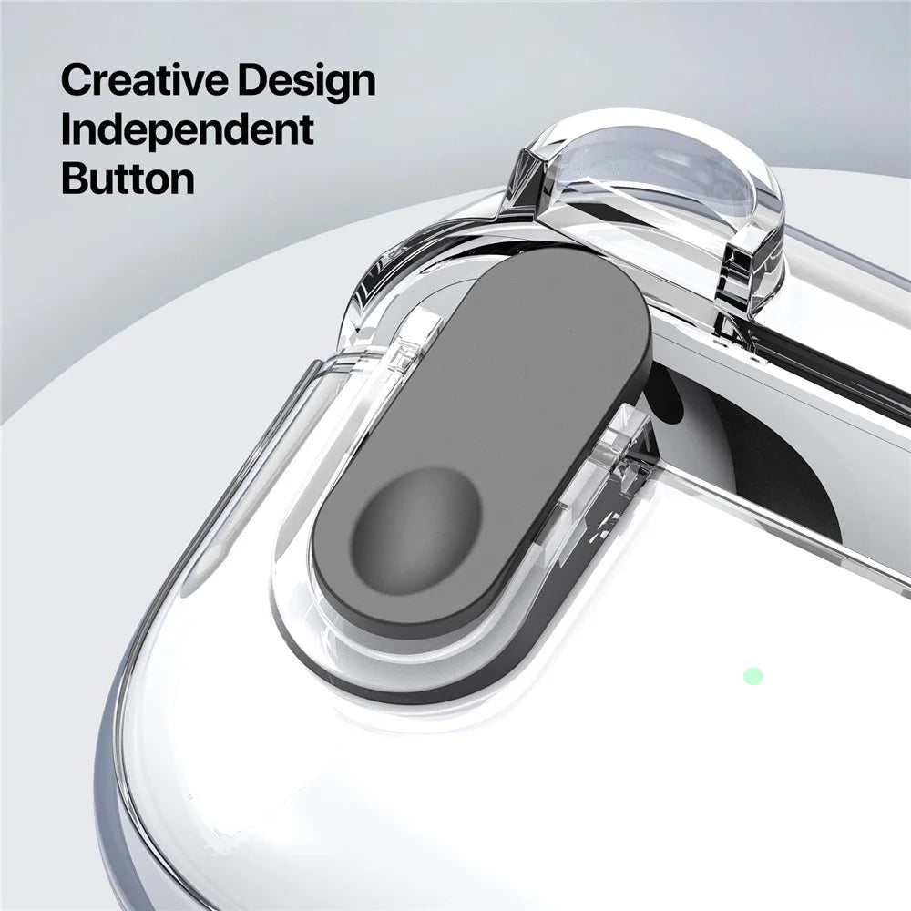 DUX DUCIS PECL Series for Apple AirPods Pro 2 Earphone Case  TPU+PC Cover with Hanging Hook - Clear Black - 3