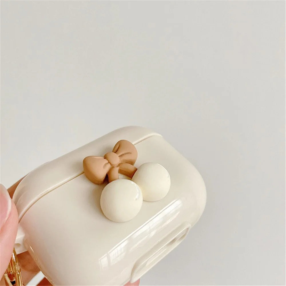 TPU Cover for AirPods Pro Cherry Decor Earphone Protective Sleeve with Pendant - 2