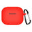 For QCY T19 Earphone Cover Silicone Case Headset Sleeve with Buckle - Red - 1