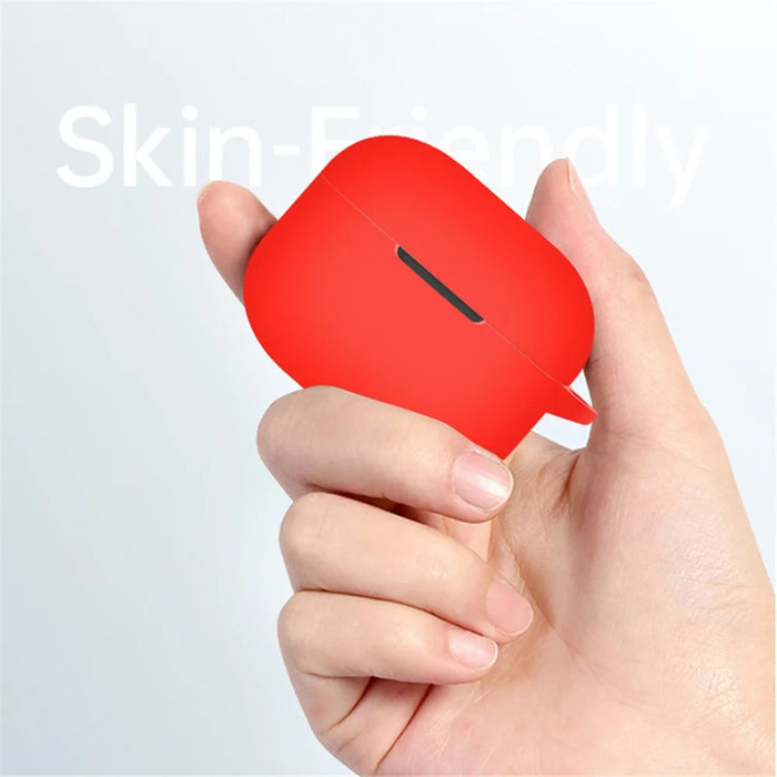 For QCY T19 Earphone Cover Silicone Case Headset Sleeve with Buckle - Red - 2