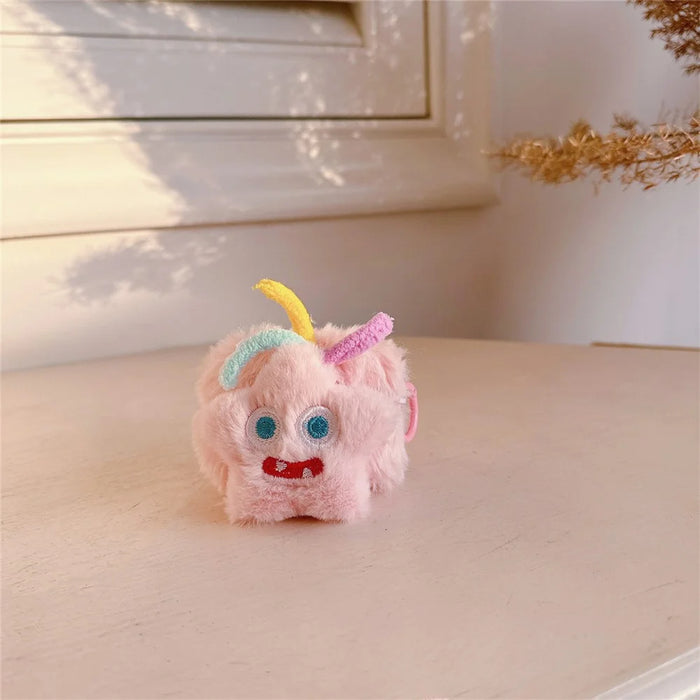 For Apple AirPods Pro Wireless Headset Case Cute Star Soft Plush Cover with Buckle - 2