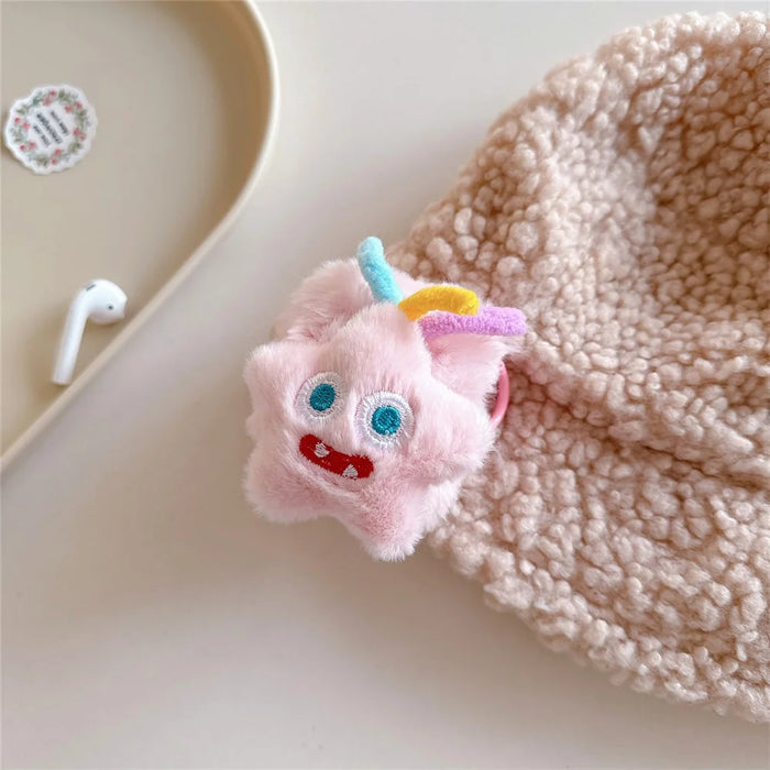 For AirPods with Charging Case (2016) / (2019) / AirPods with Wireless Charging Case (2019) Cute Plush Cover with Buckle - 3