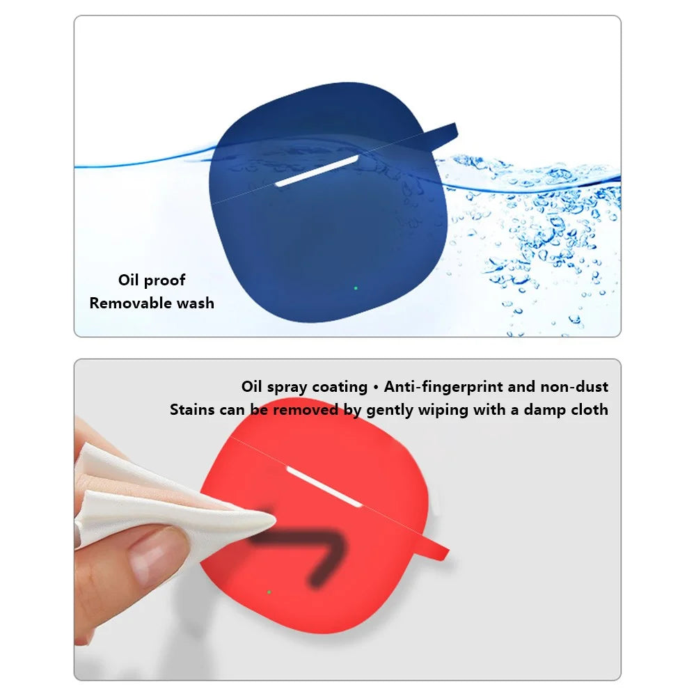 For Honor Earbuds X6 Bluetooth-compatible Earphone Silicone Case Anti-drop Cover with Hanging Buckle - Black - 5