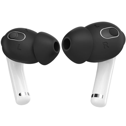 AHASTYLE PT66-3 For Apple AirPods 3 Noise Reduction Ear Tips Silicone Cover, L - Black - 1