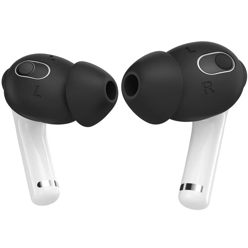 AHASTYLE PT66-3 For Apple AirPods 3 Earbud Cap Noise Reduction Silicone Cover, M - Black - 1