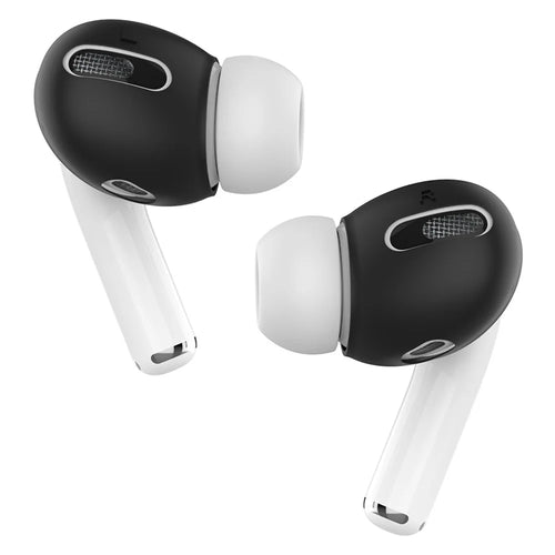 AHASTYLE PT76-PRO For Apple AirPods Pro 1 Pair Size L Earphone Silicone Sleeve Slim Earbuds Cover - Black - 1