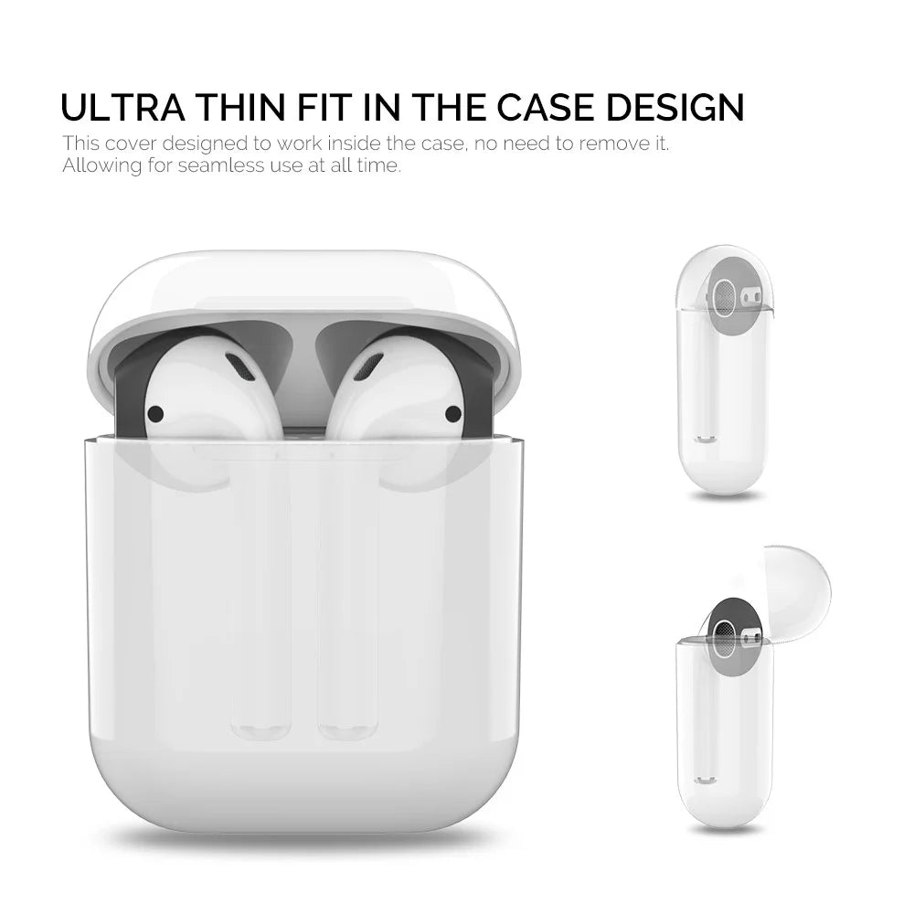 AHASTYLE PT76 For Apple AirPods 1 / 2 1 Pair Size S Earbuds Cover Slim Silicone Earphone Sleeve - Black - 2