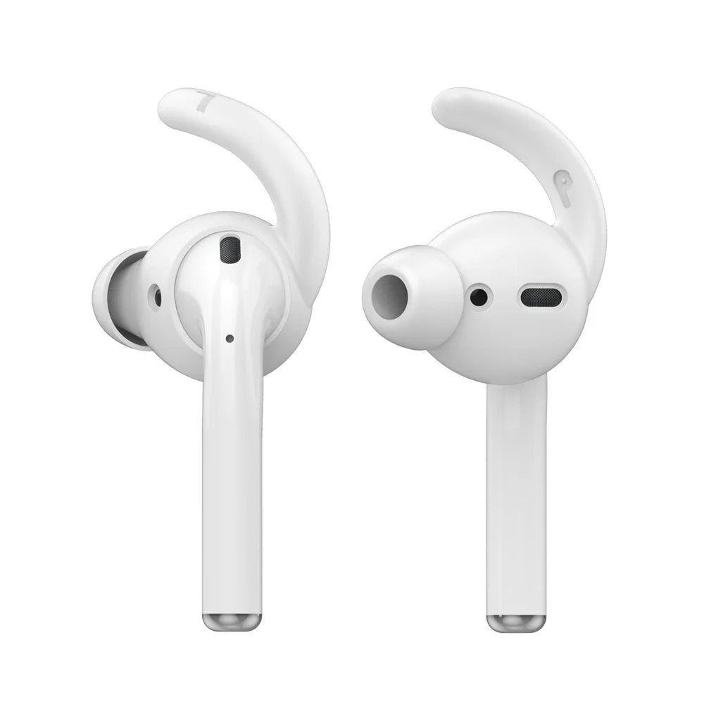 AHASTYLE PT40 1 Pair Size S Eartips for Apple AirPods 3 Anti-lost Earhook Silicone Earbuds Cover - White - 3