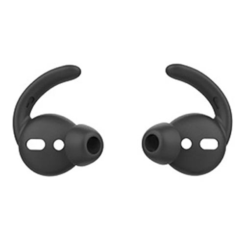 AHASTYLE PT40 1 Pair Size L Eartips for Apple EarPods / AirPods 1 / 2 Earhook Design Silicone Earbuds Sleeve - Black - 1