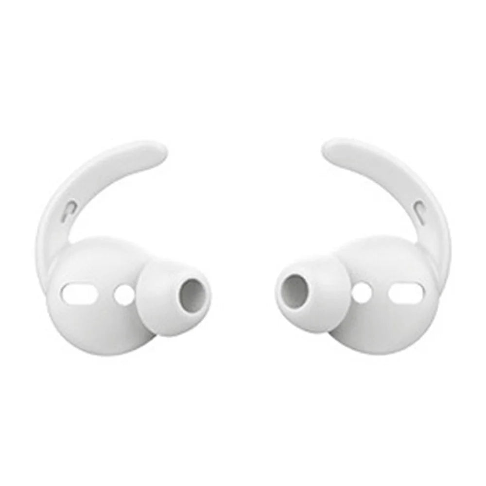 AHASTYLE PT40 1 Pair Size S Silicone Eartips for Apple EarPods / AirPods 1 / 2 Earhook Design Earbuds Cover - White - 1