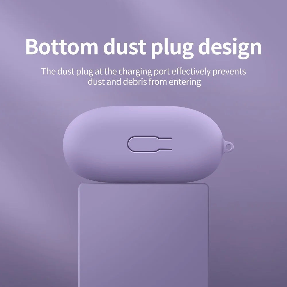 For HUAWEI FreeClip TWS Earphone Silicone Protective Case Anti-drop Cover - Purple - 5