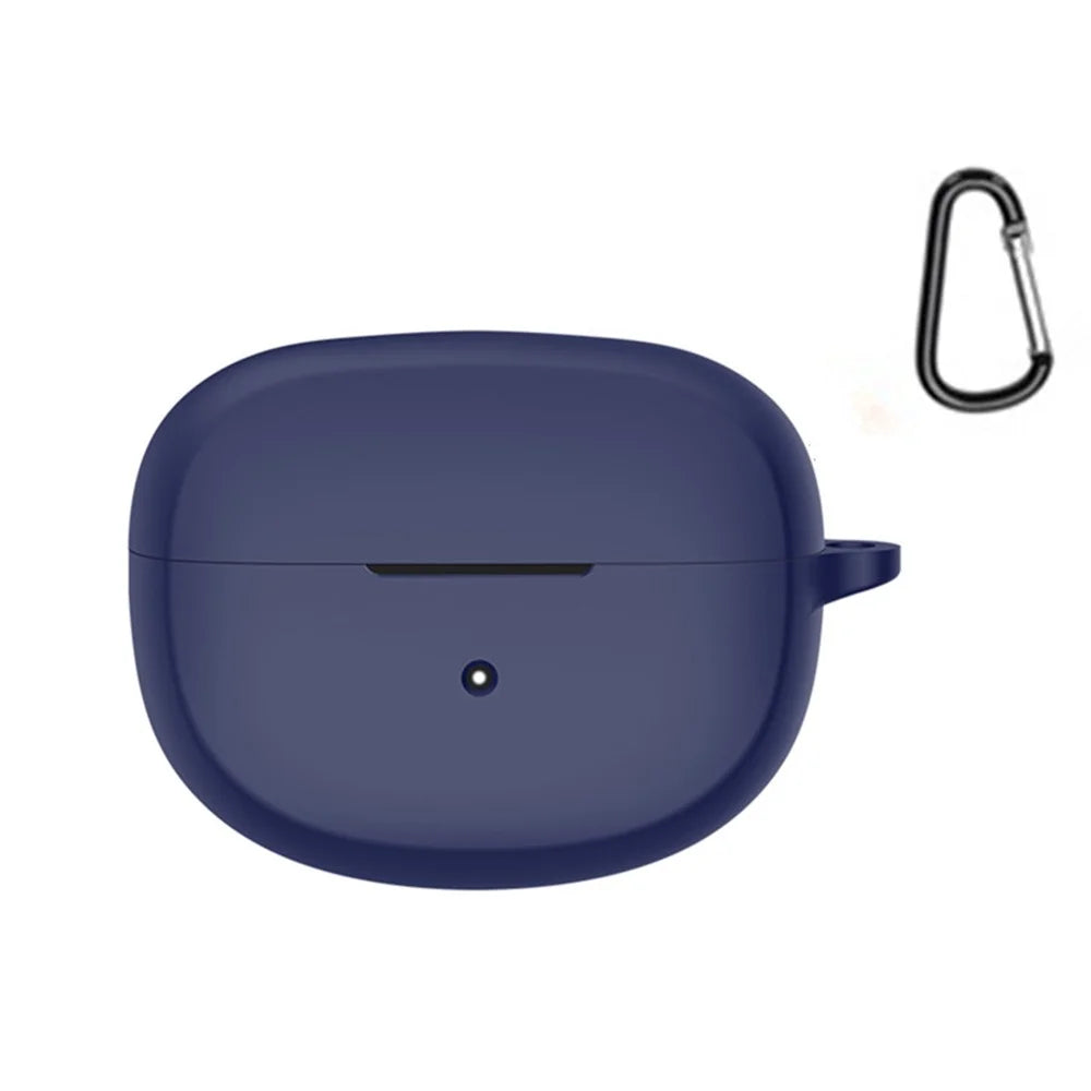 For Bose Ultra Open Case Anti-dust Flexible Silicone Earbu Cover with Carrying Buckle - Dark Blue - 1