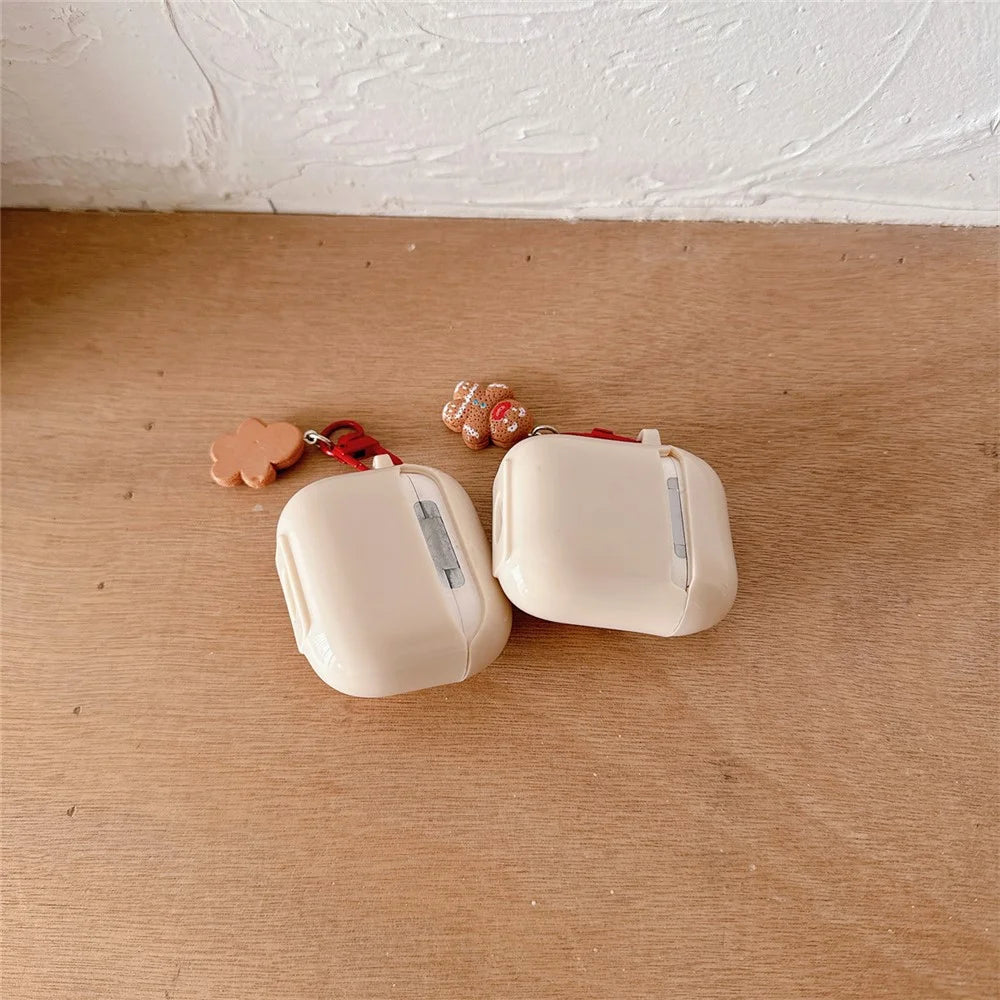 For Apple AirPods Pro Case Cake Cookie TPU Funny Earphone Cover with Gingerbread Man Pendant - 5