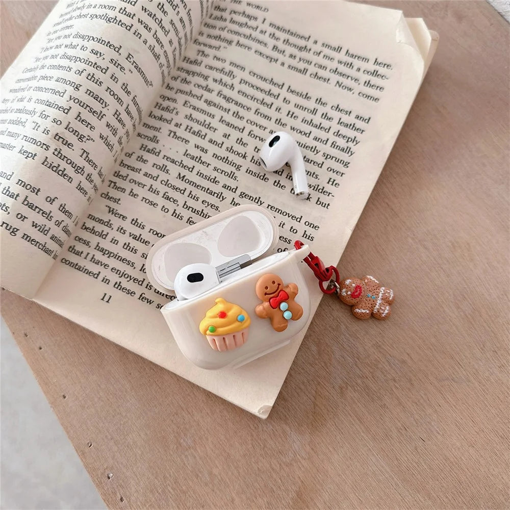 For Apple AirPods 3 TPU Case Cake Cookie Earbud Protection Cover with Pendant - 2