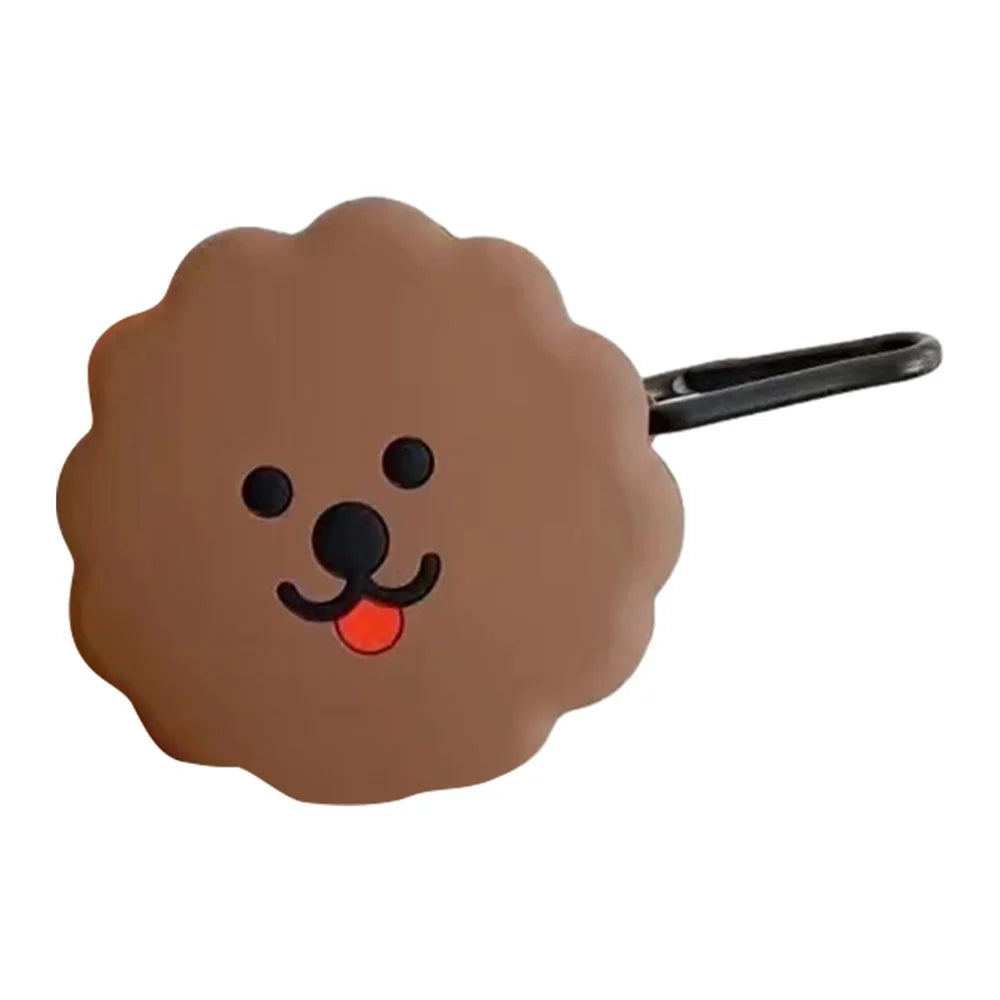 For Beats Fit Pro Lovely Cartoon Bluetooth-compatible Earphone Protective Cover Silicone Anti-scratch Sleeve - Brown Biscuit Dog - 1