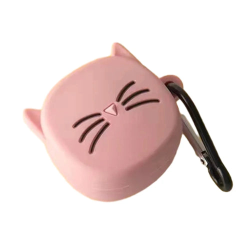 No.3 For Baseus WM01 Cute Cartoon Shape Case Wireless Earphone Silicone Cover - Pink Cat - 1