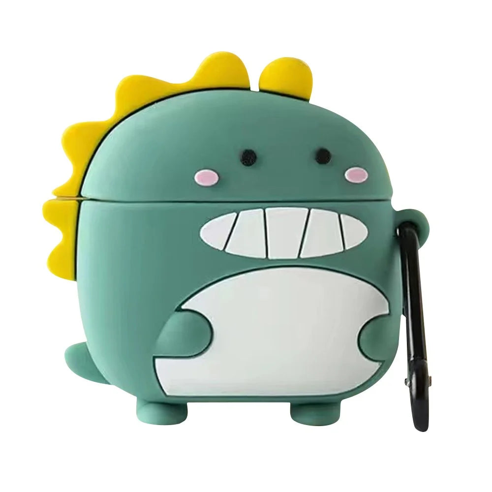 For Bose Quiet Comfort Earbuds 2 Earbud Protector Cute Cartoon Design Bluetooth-compatible Headset Protective Case - Green Cute Dragon - 1