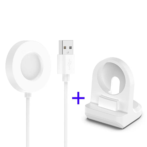 For Xiaomi Watch S1 Pro Smartwatch Charger Charging Pad with Silicone Display Holder - White - 1