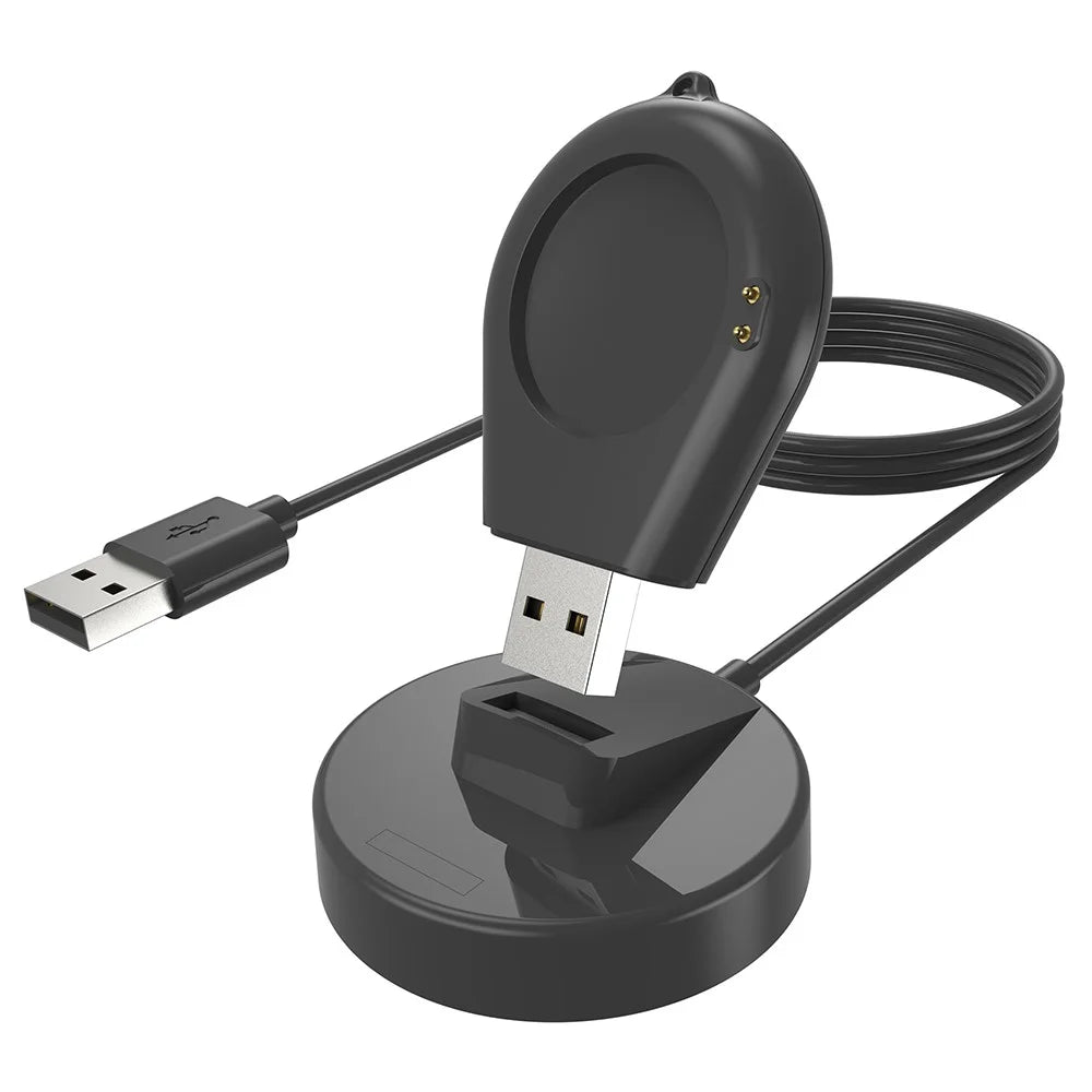 For Xiaomi Watch S3 / S2 46mm / S2 42mm / Watch 2 Pro Wireless Charger USB Charging Dock Station - Black - 1
