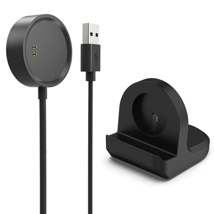 For Realme Watch RMA161 Cable Charging Pad Smartwatch Charger with Silicone Display Holder - 1