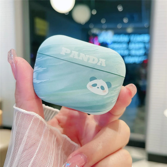 For Apple AirPods 3 Matte Hard PC Case Cartoon Panda Pattern Printing Protective Cover - 2