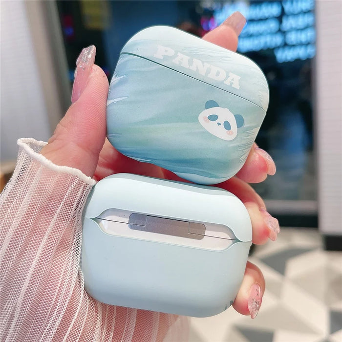For Apple AirPods 3 Matte Hard PC Case Cartoon Panda Pattern Printing Protective Cover - 5